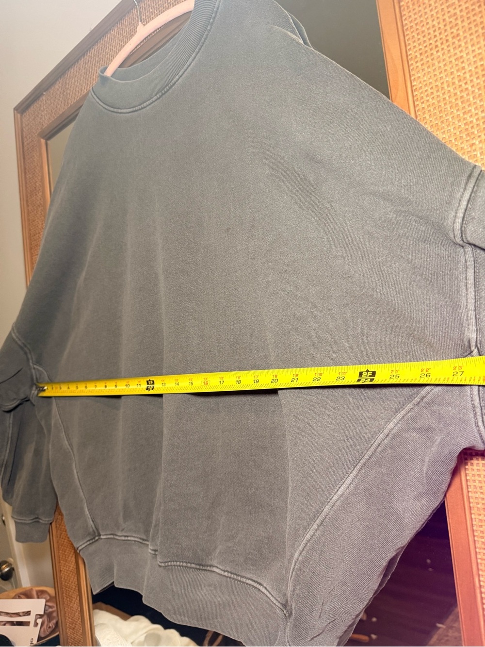 Joah Brown Crewneck Sweatshirt Sage Green French Terry - Picture 7 of 13